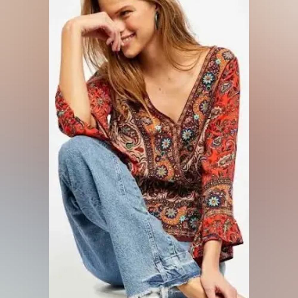 Free People Rosalie Wrap Top